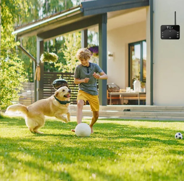 Wireless Electric Dog Fence Waterproof Pet Shock Boundary Containment System Electric Training Collar For Small Medium Large Dogs