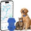 Dog GPS Tracker Real Time, Anti-Lost Pet Tracker With Geofence, Flash Light And Sound Alarm, Unlimited Distance Tracking, Fits Most Pet Collars, Subscription Required